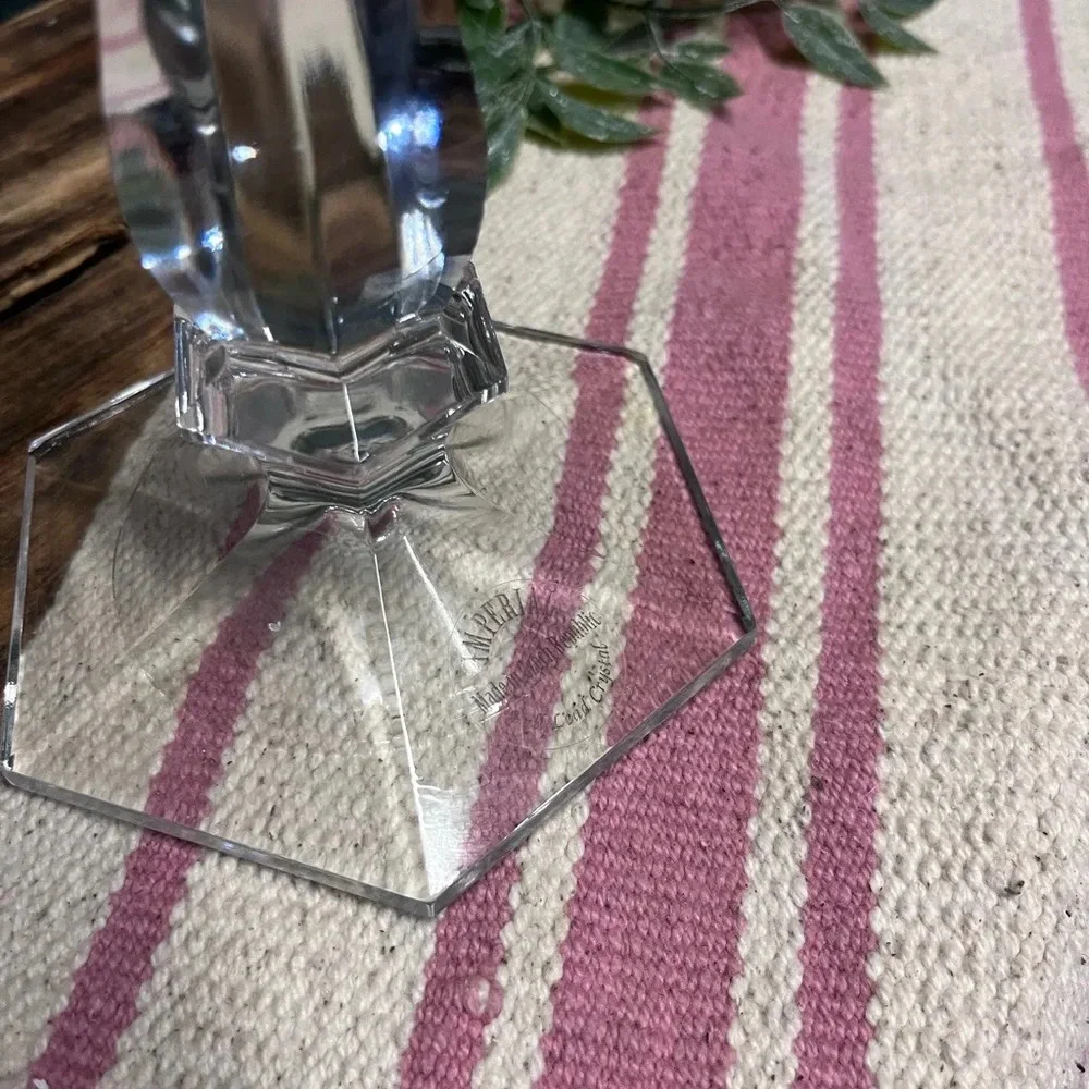 Imperial lead crystal 10” candlestick  holder taper - Picture 2 of 6